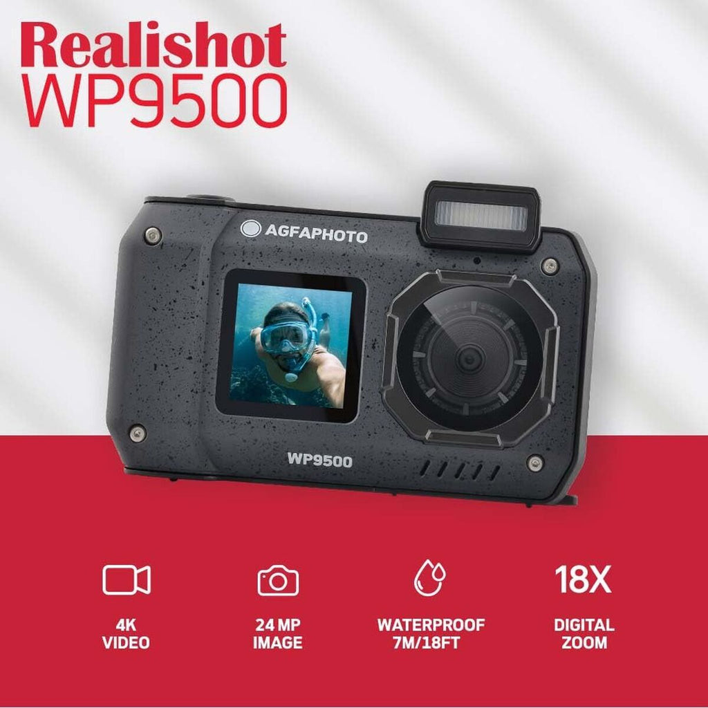 Appareil Photo Numérique pour Enfants Agfa WP9500BK Noir noir 24 MP Waterproof