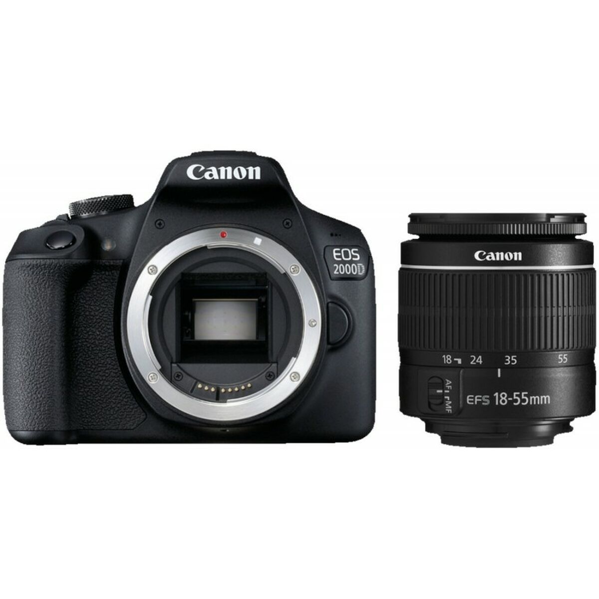 Appareil Photo Numérique Canon 2000D + EF-S 18-55mm Noir 24 MP 3"
